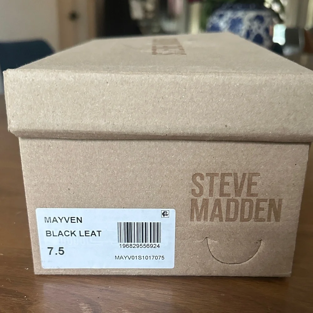 Steve Madden Mayven  Black Leather sandals - Picture 6 of 6